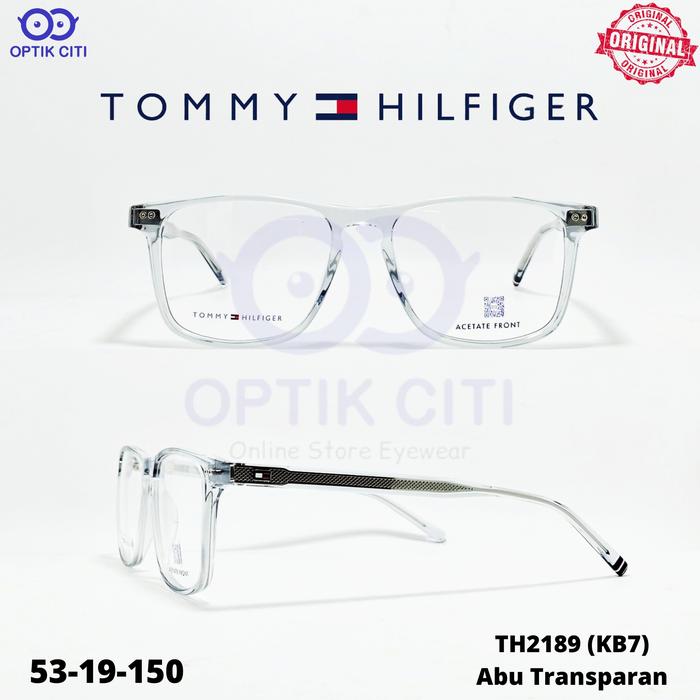 Gambar Frame Kacamata Pria / Wanita Tommy Hilfiger 2189 Original || Ringan || Kacamata Kotak - Abu Trans dari Optik Citi Eyewear undefined Tokopedia
