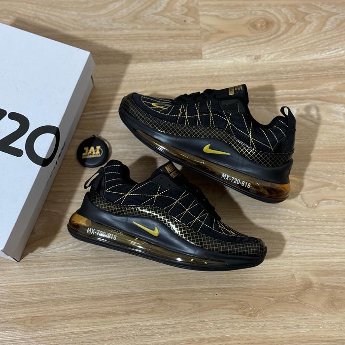 Jual SEPATU SNEAKERS NIKE AIR MAX 720 818 BLACK GOLD 720