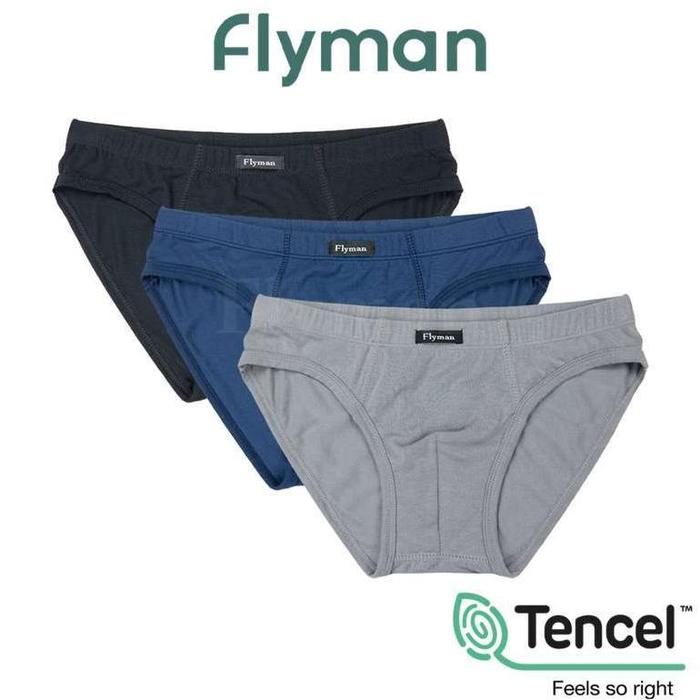 Gambar Code Flyman Celana Dalam Pria Brief Tencel 3 Pcs Fm 3075 Ready - M, Multicolor dari moriabonney undefined Tokopedia