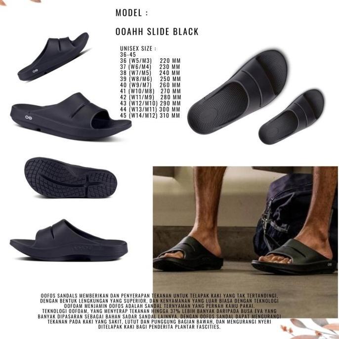 Gambar OOFOS Unisex Sandal Ooah Slide (Barang ORIGINAL) - Black, 36 - 46 dari Gaya Langkah undefined Tokopedia