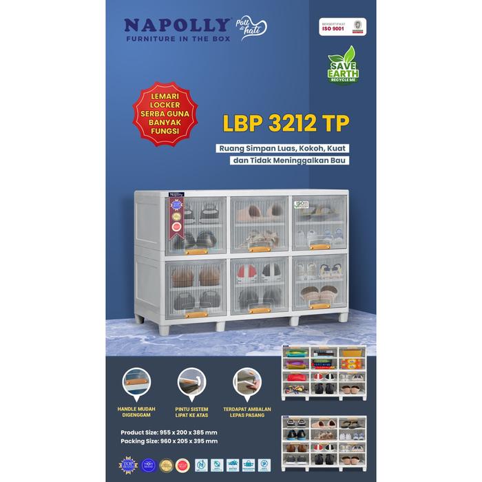Gambar LOCKER BOX NAPOLLY - LEMARI PAKAIAN PLASTIK SERBAGUNA MEJA TV PLASTIK TRANSPARANT LBP 3212/3315 - SSN 2 dari Furnikita undefined Tokopedia