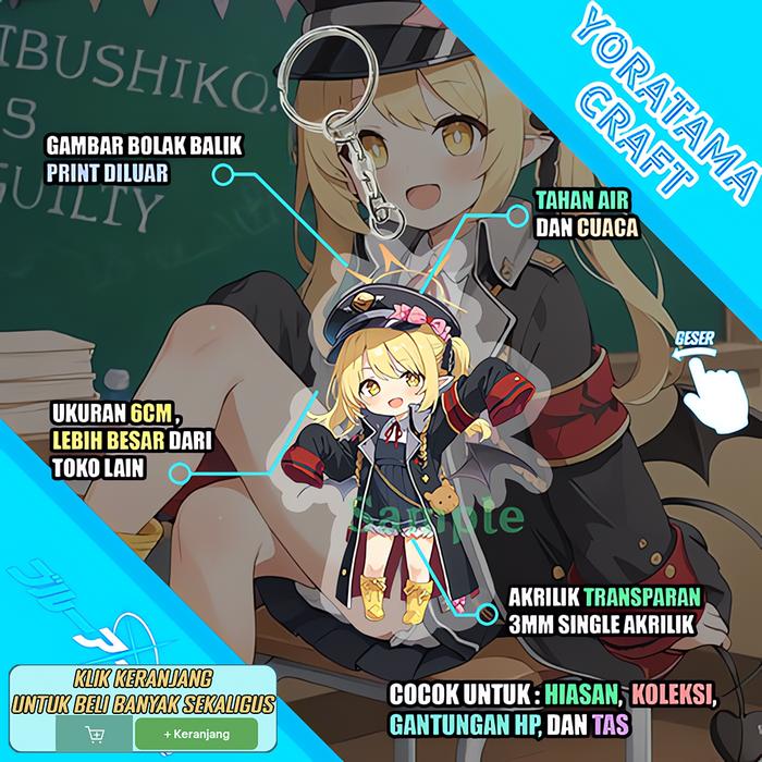 Gambar Gantungan Kunci Ibuki Tanga Blue Archive, Keychain Anime Lucu dari Yoratama undefined Tokopedia