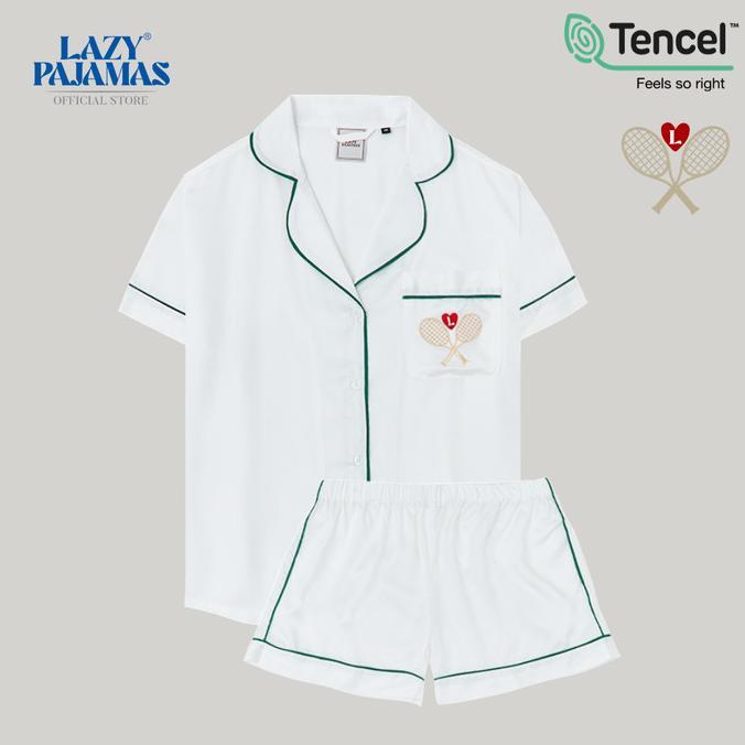 Gambar Tencel Silk Pajamas Tennis Special - Reversed Tennis Court - M dari Syzee Market undefined Tokopedia