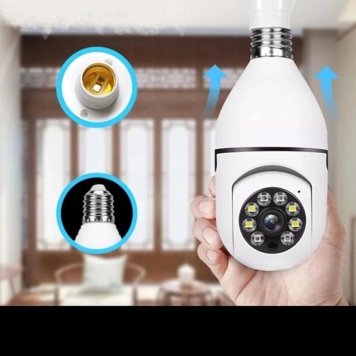 Promo New Camera Ip Wifi Bohlam Light Bulb Panoramic Spy Cam Bohlam