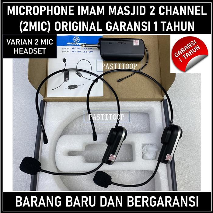 Mic wireless Imam masjid Clip on jepit Headset bando Original Audio voice  MIC HEADSET