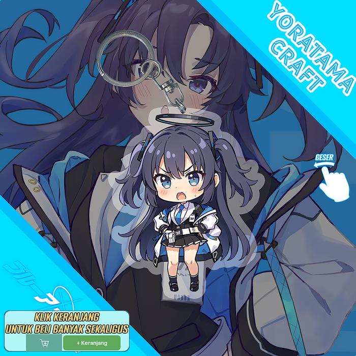 Gambar Gantungan Kunci Blue Archive 02, Keychain Anime Lucu Murah - Yuuka 02 dari Yoratama undefined Tokopedia