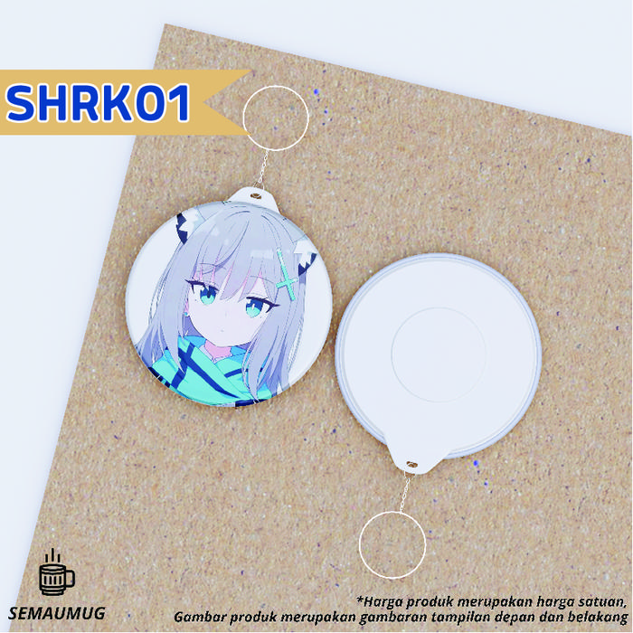 Gambar GANTUNGAN KUNCI SHIROKO GANCI BULAT ANIME BLUE ARCHIVE LUCU CUSTOM SEMAUMUG - SHRK 1, 44 MM dari semaumug undefined Tokopedia
