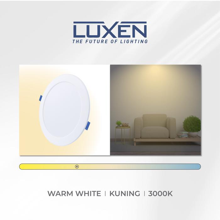 Gambar LUXEN DOWNLIGHT LED PANEL COSMO INBOW BULAT 18 Watt Cahaya Putih, Kuning dan Neutral White - Kuning dari Luxen Indonesia_NEW undefined Tokopedia