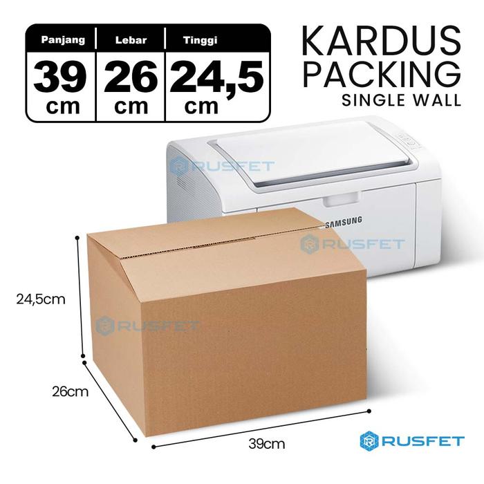 Gambar KARDUS PACKING Single Wall Cardboard Karton Carton Box Dus Kotak Packaging Polos Tebal RUSFET - SW 39x26x24,5cm dari RUSFET Official Store undefined Tokopedia