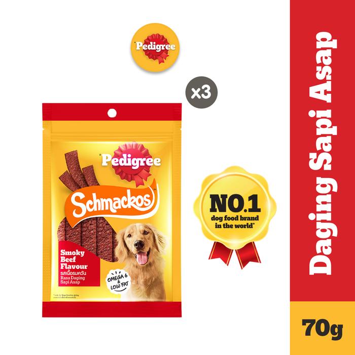 Gambar [PROMO] Pedigree Schmackos Strap 70g - Isi 2 - Smooky Beef dari Pedigree Official Store undefined Tokopedia
