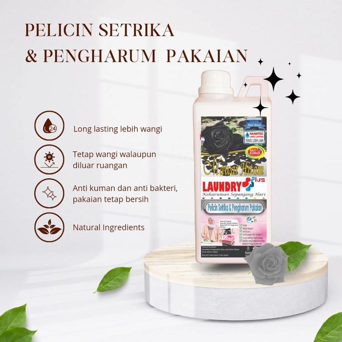 Gambar [ laundry plus ] garansi wangi pewangi laundry pelicin setrika pengharum pakaian pewangi pakaian cocok untuk laundry kiloan 1liter 1000ml - Hitam dari warung wangi by fatema undefined Tokopedia