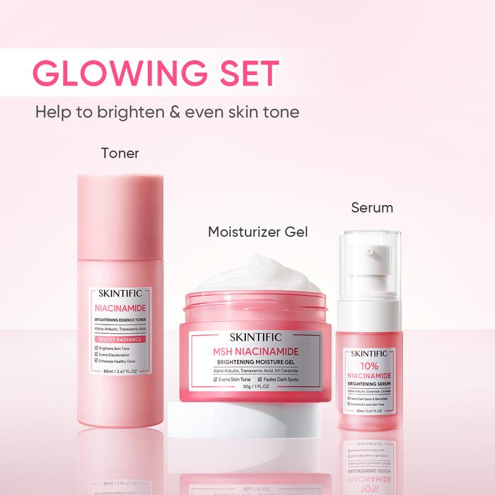 Gambar SKINTIFIC Dual Brightening Combo MSH Niacinamide Serum+Moisturizer - 3pcs dari Skintific Official Store undefined Tokopedia