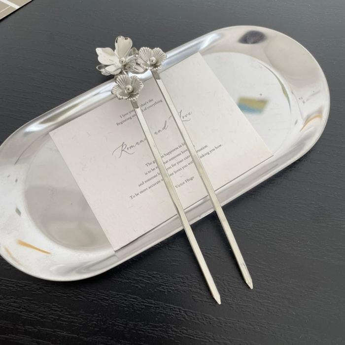 Gambar Tusuk Sanggul Tusuk Konde Bunga Vintage Golden Three Flowers H126 - Flower - Silver dari Star Gallery undefined Tokopedia