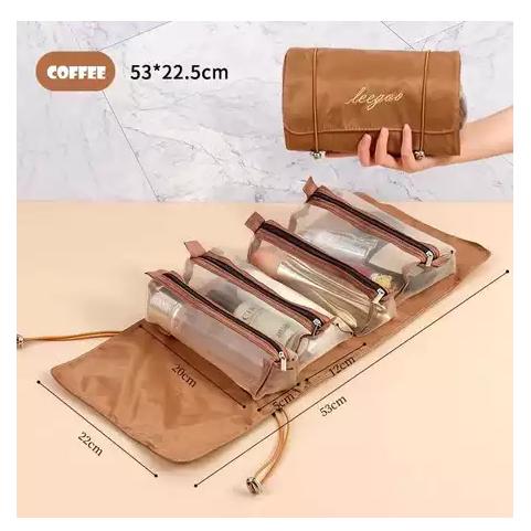 Gambar Tas Kosmetik 4in1 Tas Make Up Kosmetik Pouch Organizer Portable 4pcs Travel POuch Bag Makeup Bag 4 in 1 - T LIPAT COKLAT dari PAYDAY STORE_NEW undefined Tokopedia
