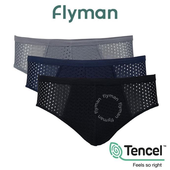Gambar (Pra) Flyman Celana Dalam Pria Brief Tencel 3 Pcs Fm 3245 - XL dari Primadonanekaa undefined Tokopedia