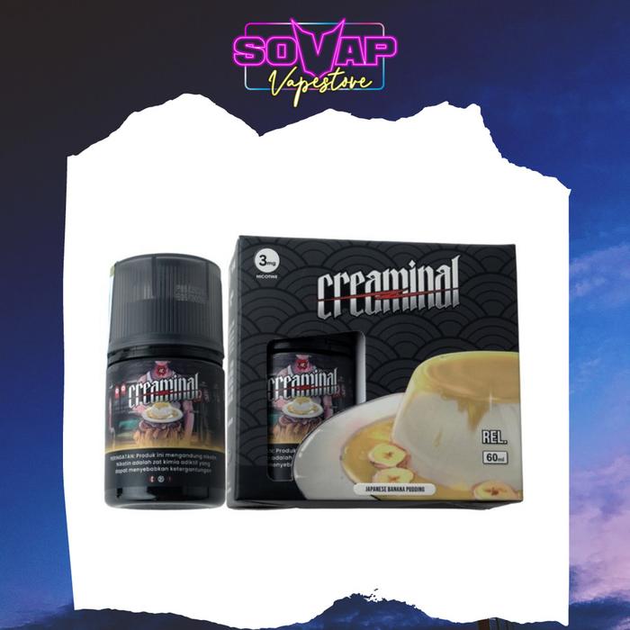 Gambar Creaminal Japanese Blueberry Pudding, Banana Pudding & Strawberry Pudding 3mg & 6mg 60ml by Unwise Liquid Freebase Creamy - Banana  dari SOVAP SOLO undefined Tokopedia