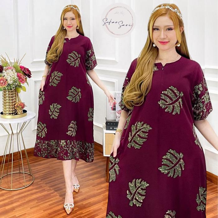 Gambar daster cap super premium/daster batik wanita/baju tidur wanita/daster/ - maroon 1 dari BATIK PEKALONGAN CITY undefined Tokopedia