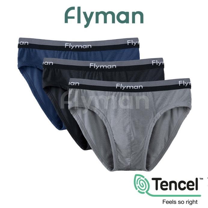 Gambar (Pra) Flyman Celana Dalam Pria Brief Tencel 3 Pcs Fm 3066 - M dari Primadonanekaa undefined Tokopedia