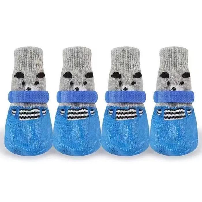 Gambar Dog Cat Boots Shoes Socks Waterproof Dog Shoes Rain Snow Pet Booties Anti-Slip Small Puppy Sock Shoes With Adjustable Drawstring - blue, L dari Deriss Mugniss Heryan undefined Tokopedia