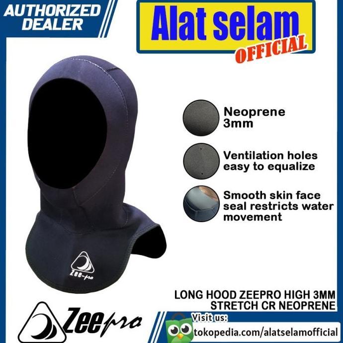 Gambar Terbaru Long Hood Zeepro High Stretch Penutup Kepala Diving No Cressi Mares Best Quality - XXL dari Luvin Mart undefined Tokopedia