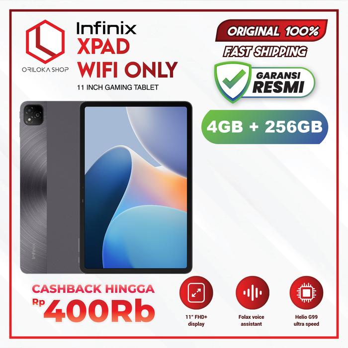 Gambar Infinix XPad 4/256GB WIFI ONLY | Tab Tablet 11" 90Hz FHD+ | Garansi Resmi - Stellar Grey dari Oriloka Shop undefined Tokopedia