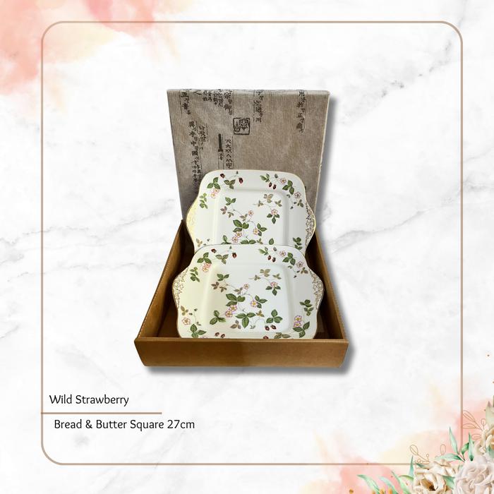 Whimsical Bread Pan Wedgwood ~ Wild Strawberry ~ R4406 Bread Plate