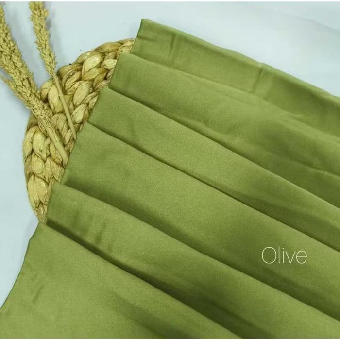 Gambar Kain Roberto Cavalii Premium Bahan silky satin /sateen premium Roberto original (per 1 Roll 60 yard) Bahan bridesmaid PART 2 - C12#Olive dari Raja Kain Textile undefined Tokopedia