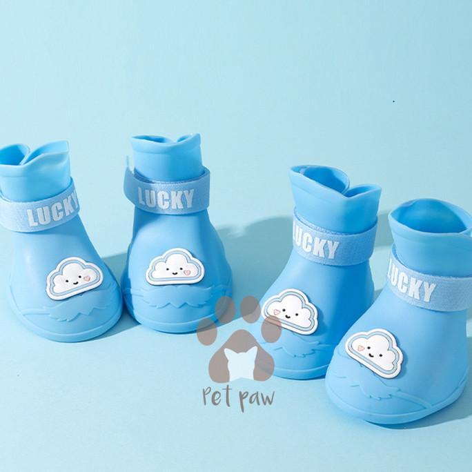 Gambar BEST SELLER !! Sepatu Anjing Besar Karet Big Dog Large Breed Boots Anabul Anti Air Hujan - BLUE, L dari Chubby Cups undefined Tokopedia
