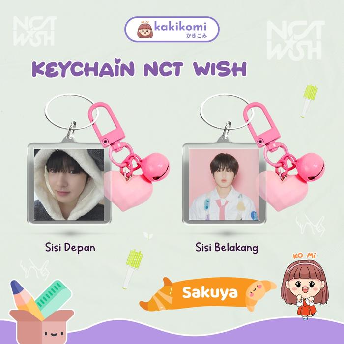 Gambar Keychain NCT Wish Gantungan Kunci NCT Wish Dua Sisi Yushi Sakuya Kpop Idol - Sakuya dari Kakikomi_NEW undefined Tokopedia