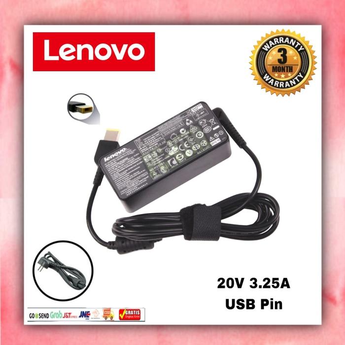 Gambar Adaptor Charger Laptop Lenovo IdeaPad U330p Series IdeaPad U430p Series 20V 3.25A USB PIN 65Watt dari hm2-pckita undefined Tokopedia