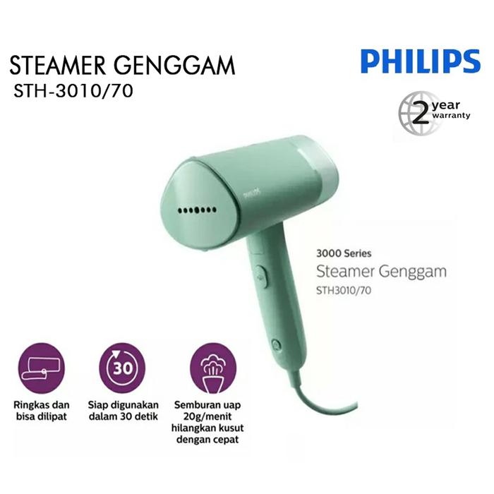 Gambar Philips Setrika Uap Genggam - Handheld Steamer Philips STH1000 / STH3010 - STH3010/70 dari Multi Home undefined Tokopedia