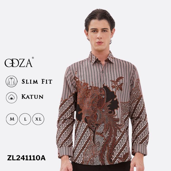 Gambar Seragam Kemeja Luaran Rompi Couple Batik Pria Wanita Lengan Panjang Aswana Peach Cokelat Pasangan Pesta Atasan Kerja Motif Katun Kombinasi Casual Keluarga Kondangan - Peach Size M, Hanya Kemeja dari Odza Classic undefined Tokopedia