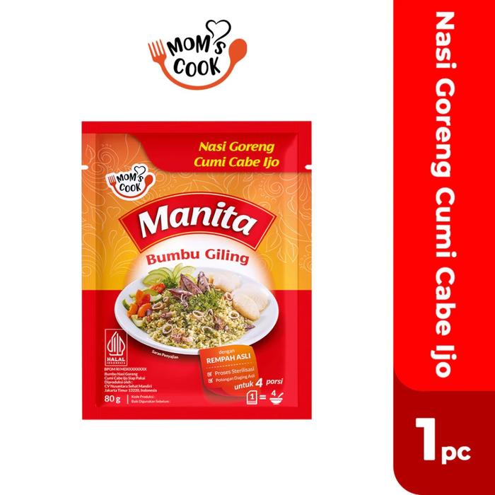 Gambar MANITA ANEKA BUMBU MASAK - BUMBU GILING INSTAN - NASGOR CABE IJO dari Bandung Frozen Food Pungkur undefined Tokopedia