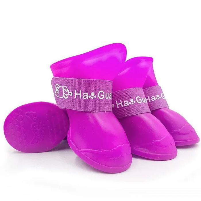 Gambar 4Pcs Pet Waterproof Rainshoe Anti-Slip Rubber Boot For Small Medium Large Dogs Cats Outdoor Shoe Dog Ankle Boots Pet Accessories - Purple, S dari Deriss Mugniss Heryan undefined Tokopedia