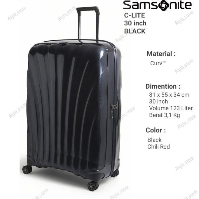 Gambar Samsonite C-Lite 81 cm 30 inch Lightweight 3.1 Kg Koper Hardcase - Black dari Billy Steven Market undefined Tokopedia