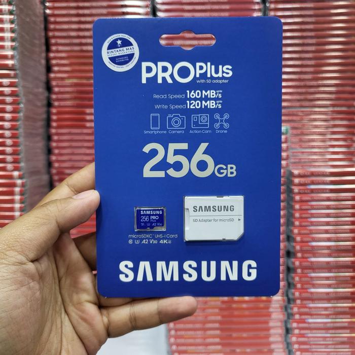 Gambar MicroSD Micro SD MicroSDXC Memory Card 256GB 256 GB Samsung EVO Plus - Pro + 160 MB/s dari Butikgames undefined Tokopedia