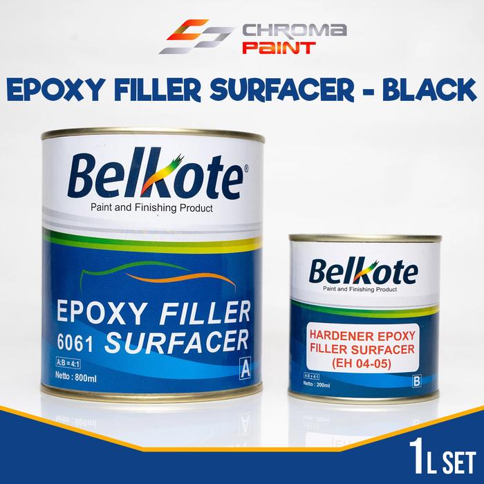 Gambar Belkote Epoxy Filler Surfacer 2K Black - Cat Dasaran Warna Hitam - Hitam dari Vandal Warna undefined Tokopedia