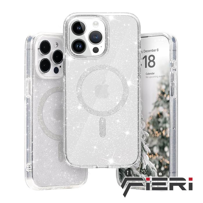 Gambar Fieri Hard Case iPhone 16 15 14 Plus Pro Max Casing Magnetik Glitter Pink Clear Black - Clear Glitter, 16 Pro Max dari FieriOfficial undefined Tokopedia