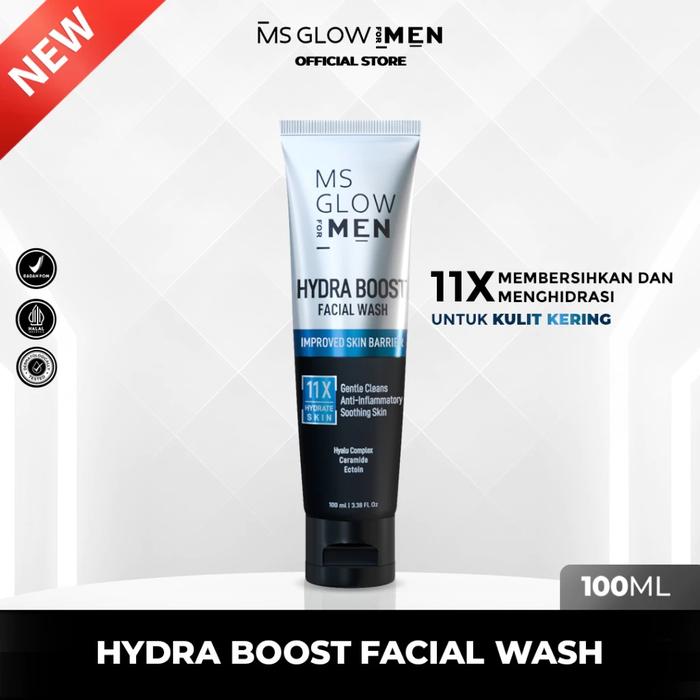 Gambar Ms Glow For Men Facial Wash Series Sabun Wajah Normal Skin Barrier Anti Jerawat Face Wash MsGlow - HYDRA BOOST dari GUDANG SKINCARE SBY undefined Tokopedia