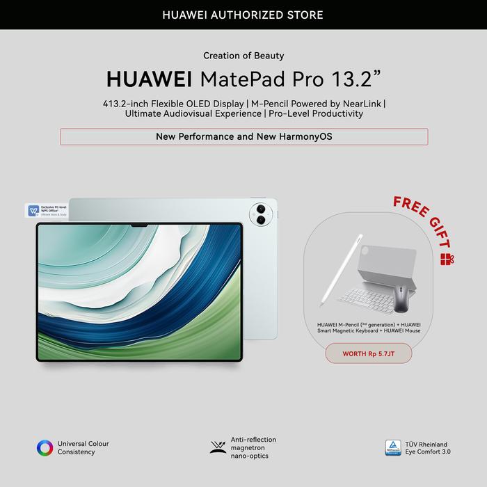 Gambar HUAWEI MatePad Pro 13.2" Tablet | 2.8K OLED | 144Hz | Touchpad Keyboar - Hijau dari Huawei Authorized Store undefined Tokopedia