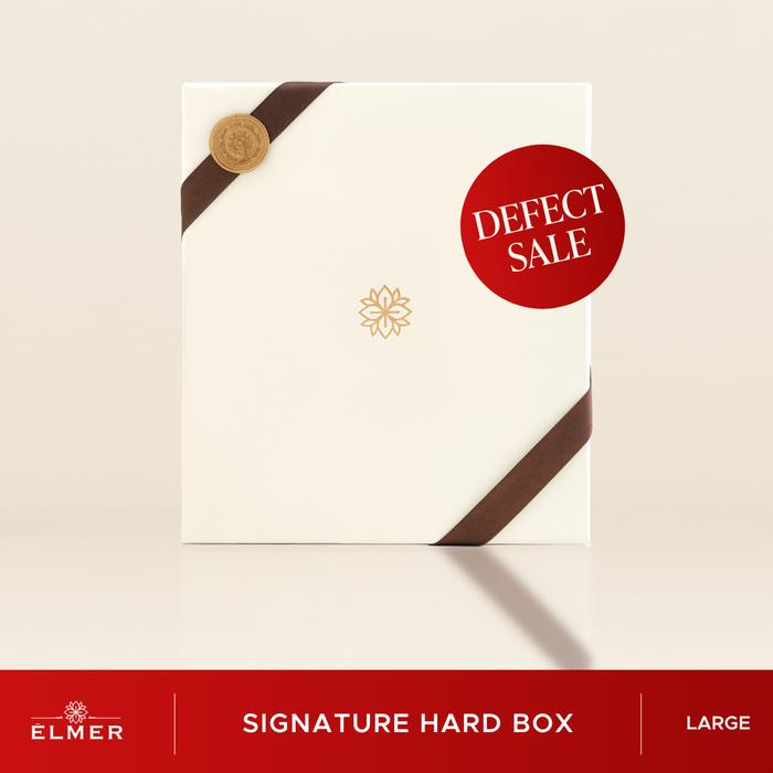 Gambar [GRADE B] ELMER Signature Hard Box Gifting Kit Kotak Kado Hadiah Medium-Large Textured Ivory Paper - Large dari Elmer.id undefined Tokopedia