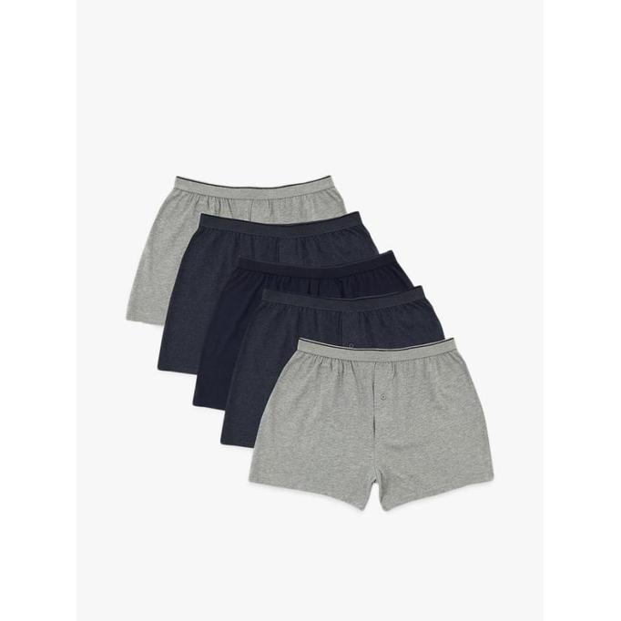 Gambar 100% NEW MARKS & SPENCER - CELANA DALAM PRIA - 5 PACK COTTON JERSEY BOXERS HAPPY SHOPING - DENIM MIX, L dari Jeli jali shop undefined Tokopedia
