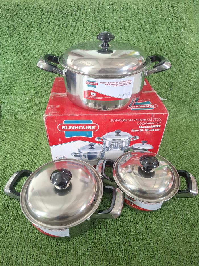 Gambar Panci Susun 3 - Panci Rebus Stainless - Panci Cookware Set - Panci Serbaguna Isi 3 Pcs dari Aidzan shop_NEW undefined Tokopedia