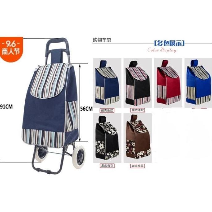 Gambar Karya Berdiri- TROLI TROLY BELANJA RODA TAS LIPAT SERBAGUNA PREMIUM QUALITY - Normal, MERAH GARIS dari Berdiri Karya undefined Tokopedia