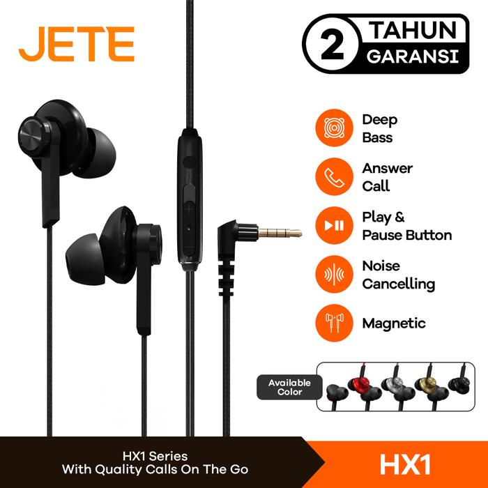 Gambar Headset Kabel Earphone Jack Premium JETE - Garansi 2 Tahun - HX1 dari JETE Authorized Store Bali Kota Administrasi Jakarta Pusat Tokopedia