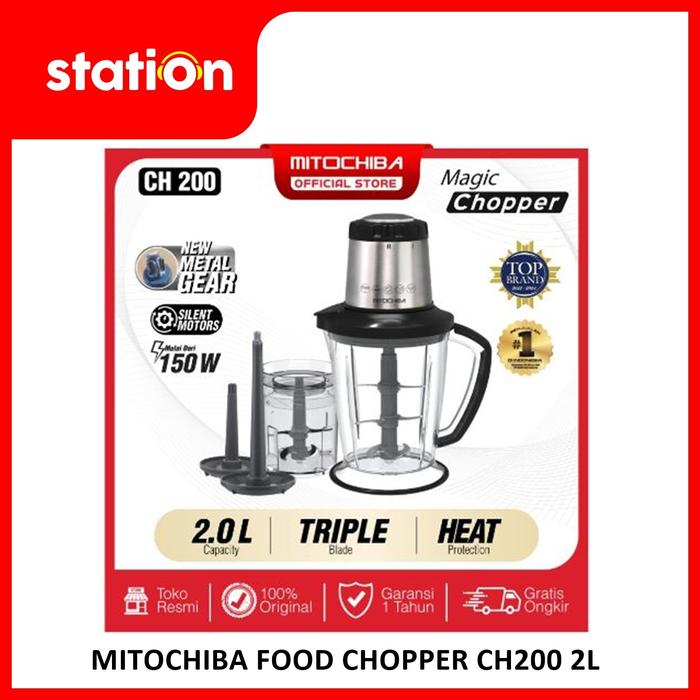 Gambar MITOCHIBA FOOD CHOPPER CH200 2L / CH250 2L - CH200 dari Station Group 2 undefined Tokopedia