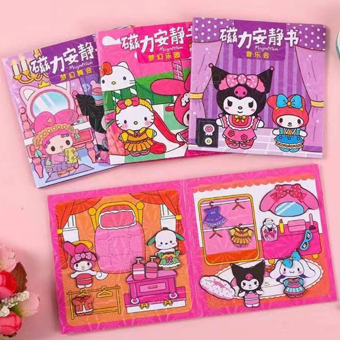 Gambar Buku Magnet Sanrio Aktivitas Anak - Magnetic Book Sanrio Mini Size 10cm - SANRIO dari RIX Shop99 undefined Tokopedia