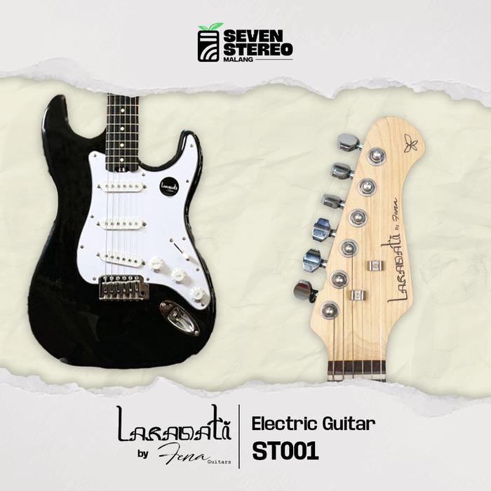 Gambar Larasati by Fena ST 001 ST001 Stratocaster Model SSS Electric Guitar gitar elektrik - Black dari Seven Stereo Malang undefined Tokopedia