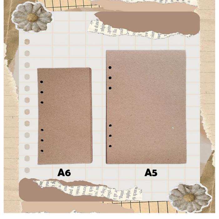 Gambar Refill Binder A5/A6 45sheets Loose Leaf Notebook Refill Spiral Binder - Brown Paper, A6 dari BayLuNa undefined Tokopedia