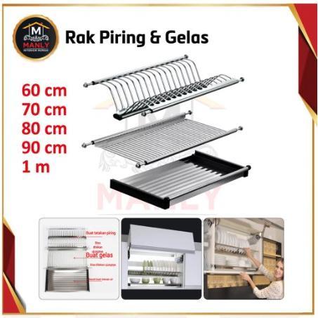 Gambar ADA PRODUK Rak Piring Gantung Tatakan Lemari Kitchen Set Stainless Steel 60 cm - 1 M / Anti Karat - Vitco, 60 cm dari ATMAJAYA TEKNO undefined Tokopedia